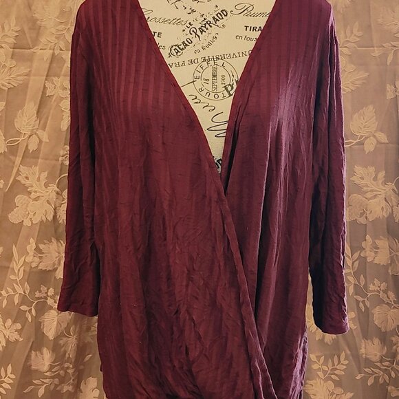 Unknown Brand Wrap Style Blouse, Size 22/24W, Used - Picture 1 of 3